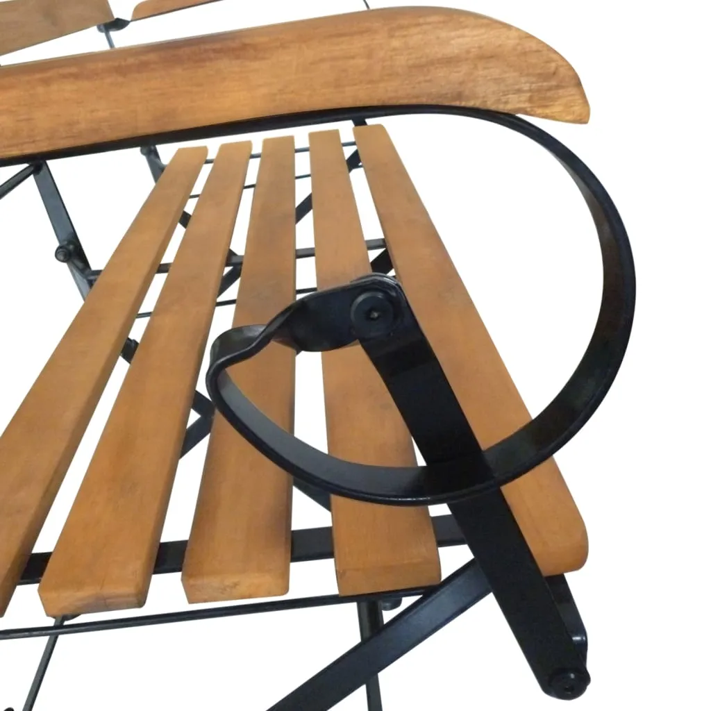 vidaXL Folding Patio Bench 44.1" Solid Wood Acacia