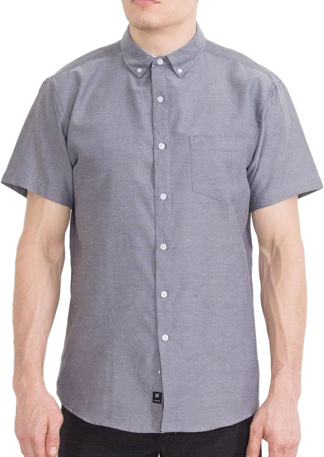 Visive Mens Shirts Multi Packs Short Sleeve Button Down Dress Shirts Solid Color Big and Tall