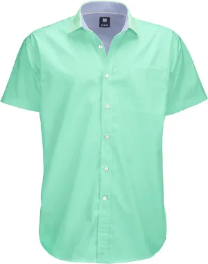 Visive Mens Shirts Multi Packs Short Sleeve Button Down Dress Shirts Solid Color Big and Tall