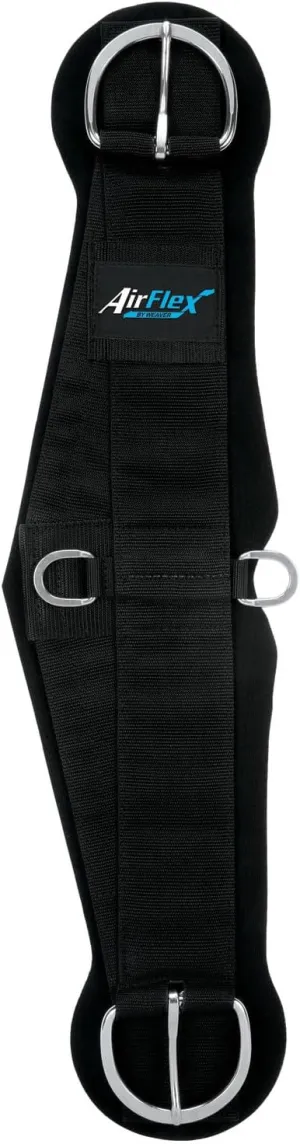 Weaver Equine AirFlex ‎Roper Horse Cinch, Anti-Slip Nylon Webbing Saddle Cinch Girth with Flat Buckle, Western Horse Riding Supplies, ‎Black