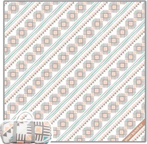 Whitsunday Picnic Blankets,Outdoor Beach Blanket, Picnic Mat Camping Blankets Waterproof Foldable for Spring Summer Camping, Beach, Park, Hiking (BigCross, 80 * 80)