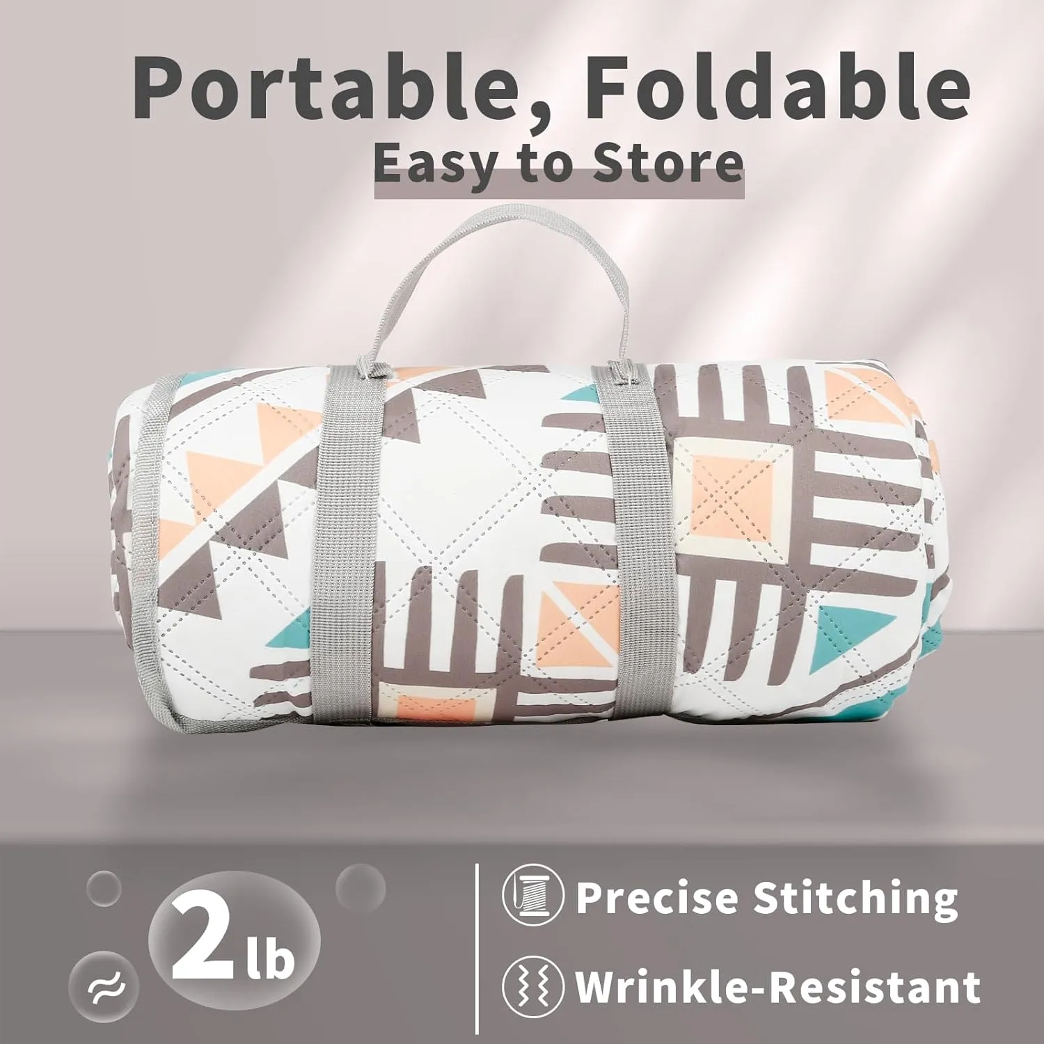 Whitsunday Picnic Blankets,Outdoor Beach Blanket, Picnic Mat Camping Blankets Waterproof Foldable for Spring Summer Camping, Beach, Park, Hiking (BigCross, 80 * 80)
