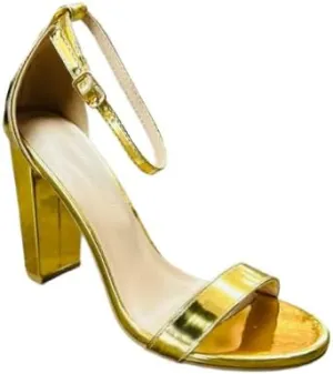 Wild Diva Women's High Chunky Block Heel Pump Dress Heeled Sandals