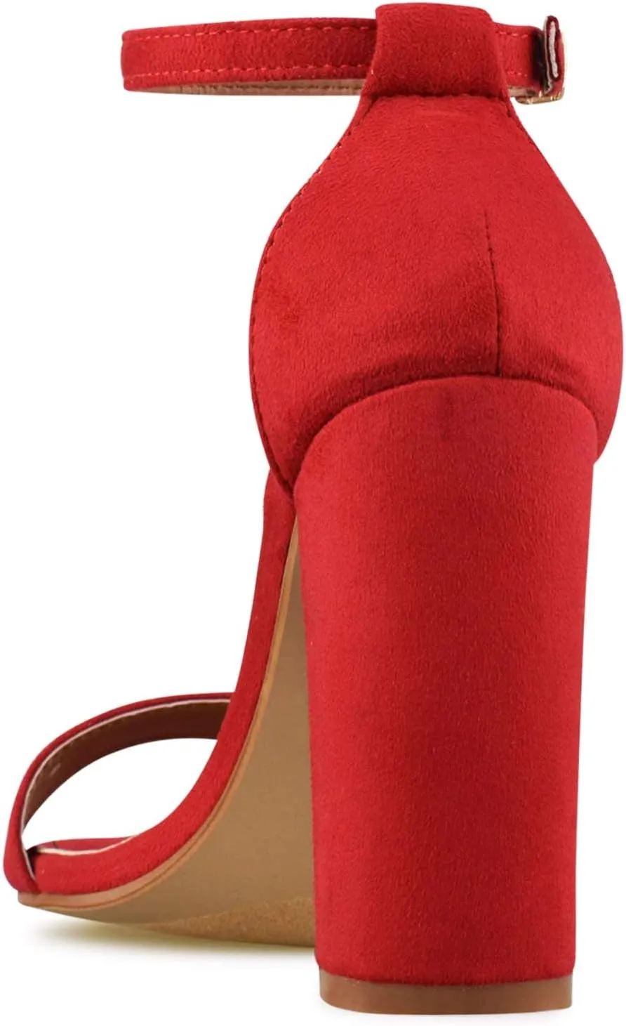 Wild Diva Women's High Chunky Block Heel Pump Dress Heeled Sandals