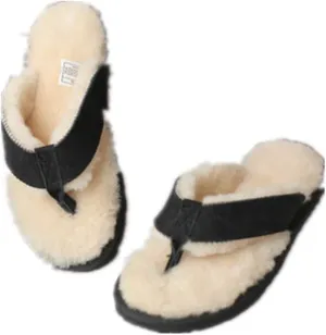 Winter Real Sheep Fur Genuine Sheep Leather One Fur Flip Flops Warm Slides with Fur Lined Women Men Unisex Suede Thong
