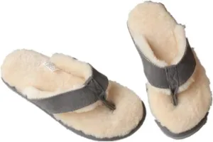 Winter Real Sheep Fur Genuine Sheep Leather One Fur Flip Flops Warm Slides with Fur Lined Women Men Unisex Suede Thong