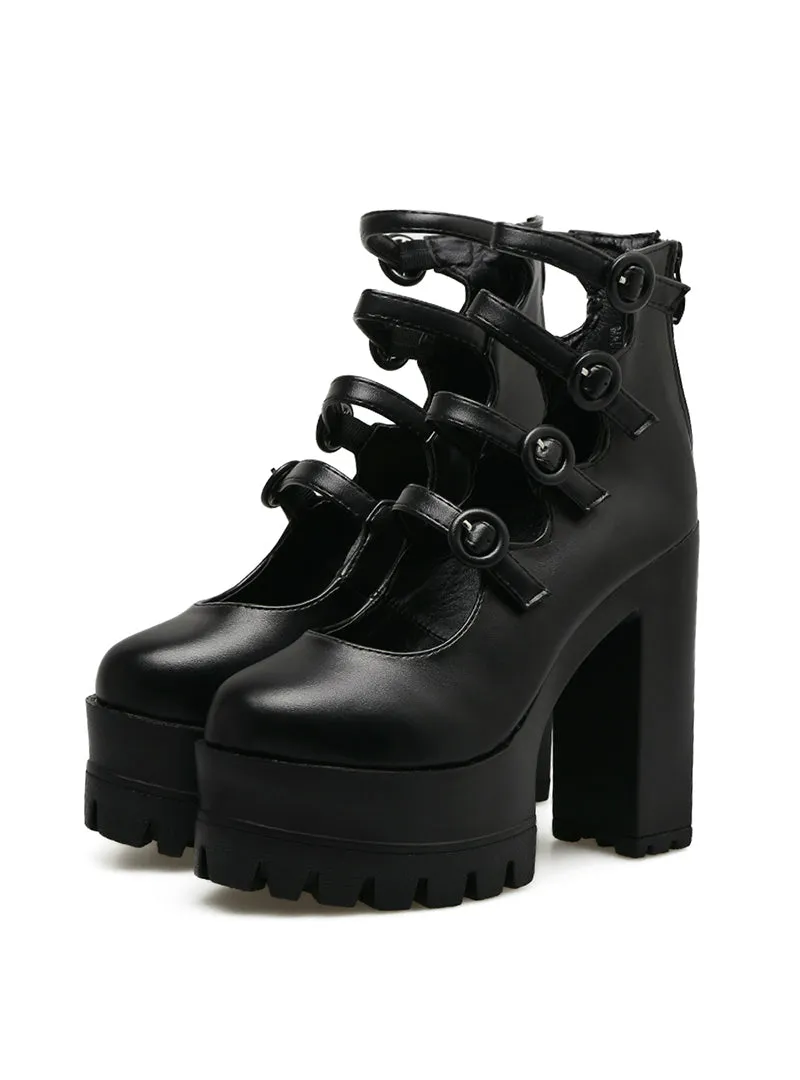 Woman Thick Heel Platform Female Single Shoes