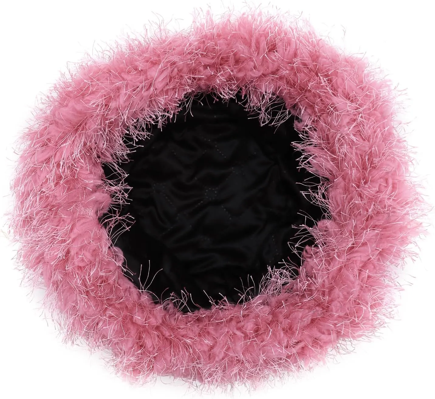 Women Fuzzy Bucket Hat Winter Warm Furry Faux Fur Hat Wide Brim Cute Fluffy Plush Outdoor Fisherman Caps