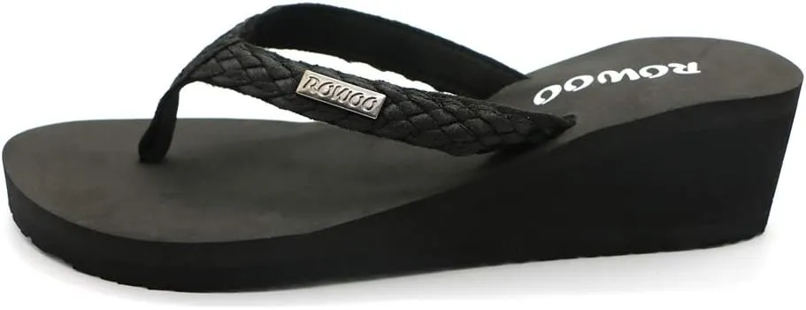 Women Platform Wedge No-Slip Thong Flip Flops High Heels Beach Dressy Sandals