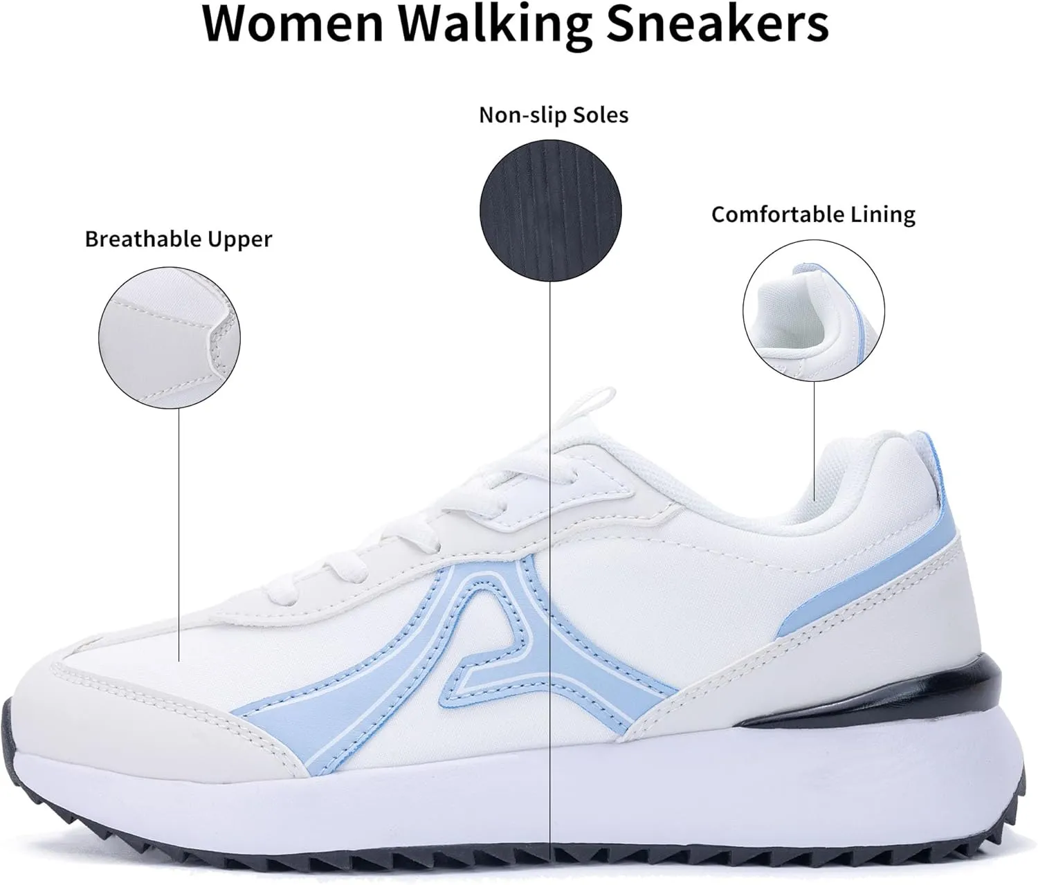 Women Sneakers Walking Casual Sneakers Comfortable Fashion Tennis Running Shoes US