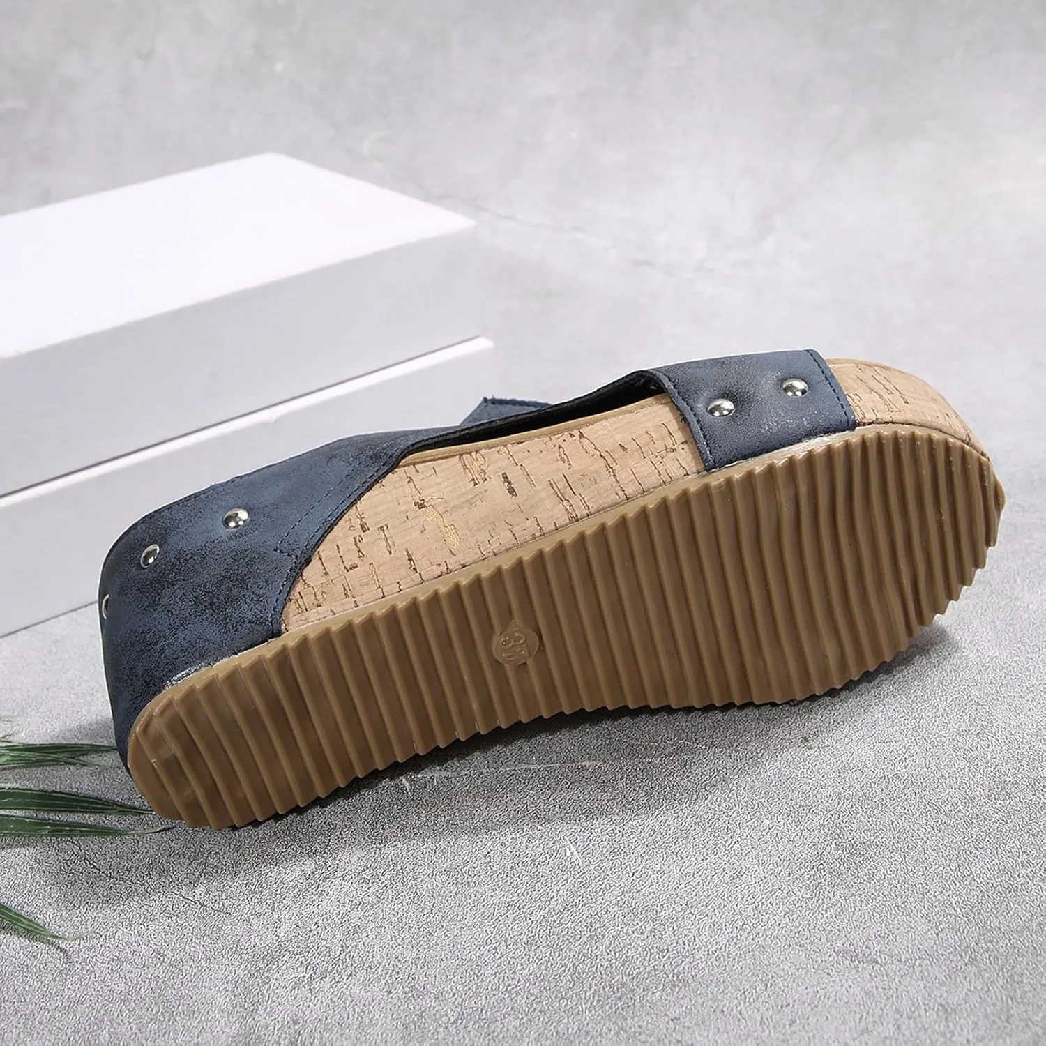 Women Wedge Sandals: Soft Leather Sandal,Comfortable Walking,Platform Slip On Slide Summer Sandals,Summer Beach Casual High Heels