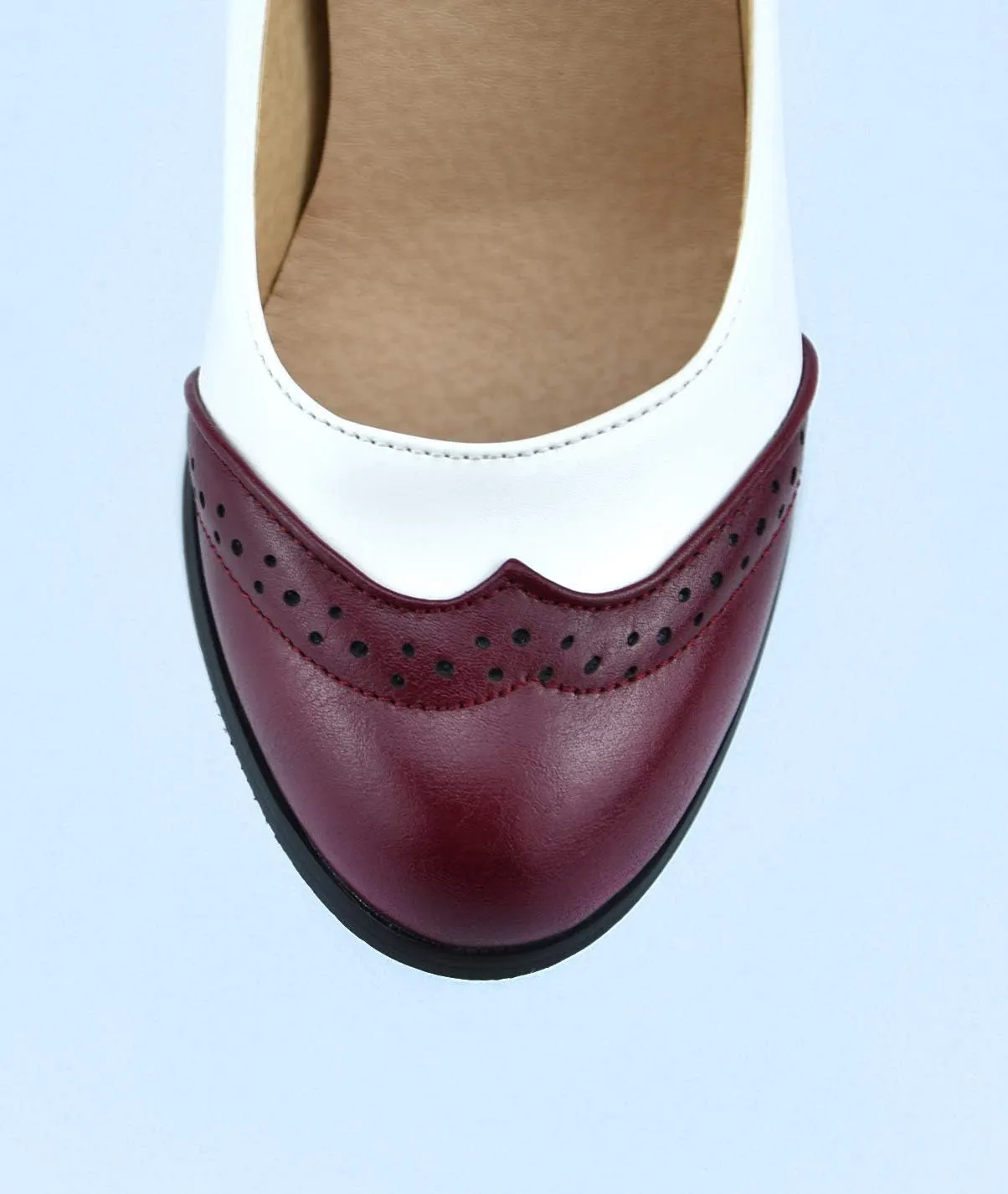 Womens Brown Retro Mary Jane Oxford High Heels Pumps Shoes for Women Teardrop Cutout Round Toe Pierced Strappy Oxfords Mary Janes High-Heel Pump Shoe