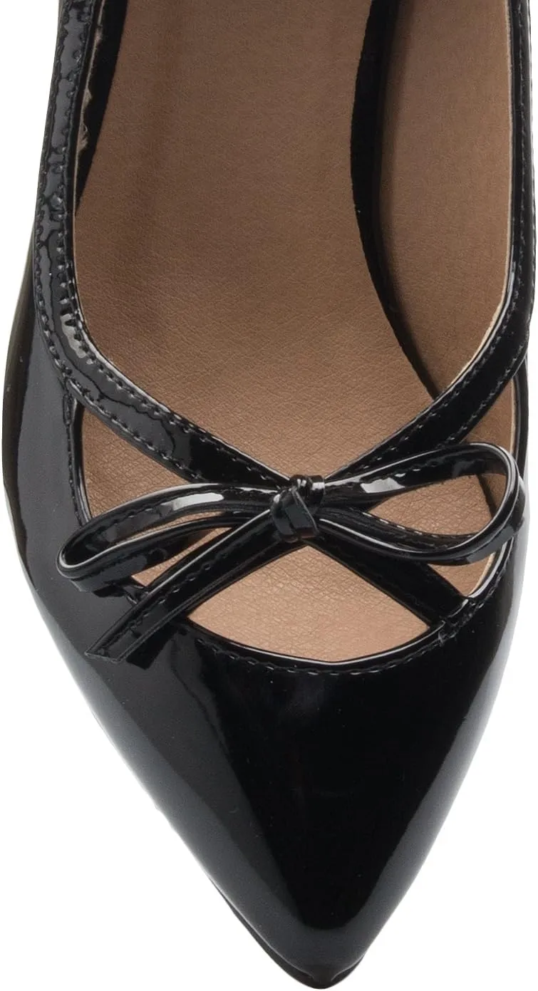 Women¡¯s Classic Closed Toe D'Orsay Bow Kitten Heel Pump | Dress, Work, Party Mid Heeled Pumps