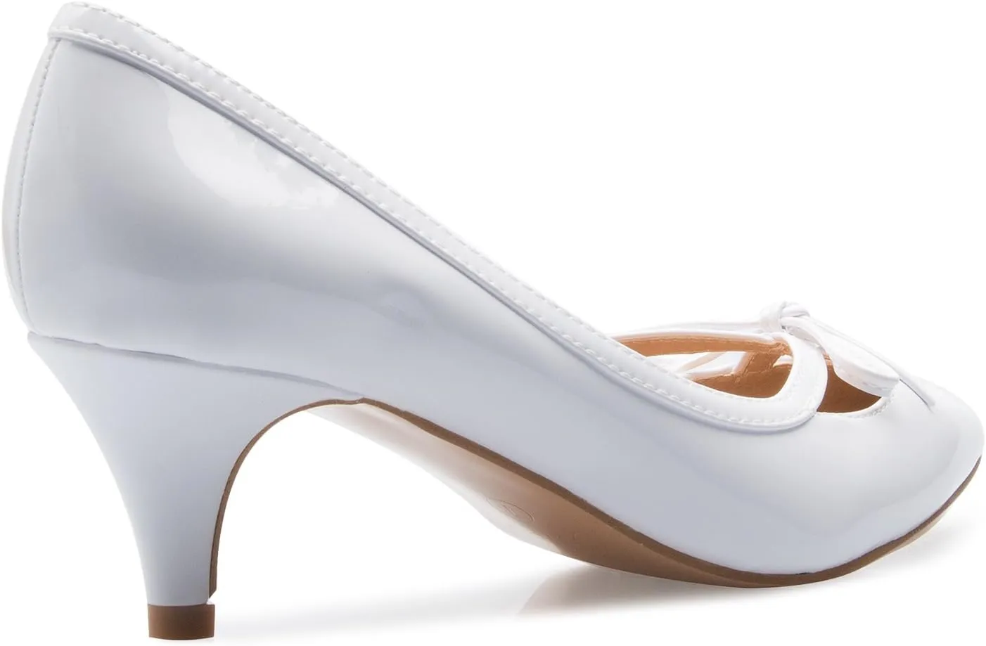 Women¡¯s Classic Closed Toe D'Orsay Bow Kitten Heel Pump | Dress, Work, Party Mid Heeled Pumps