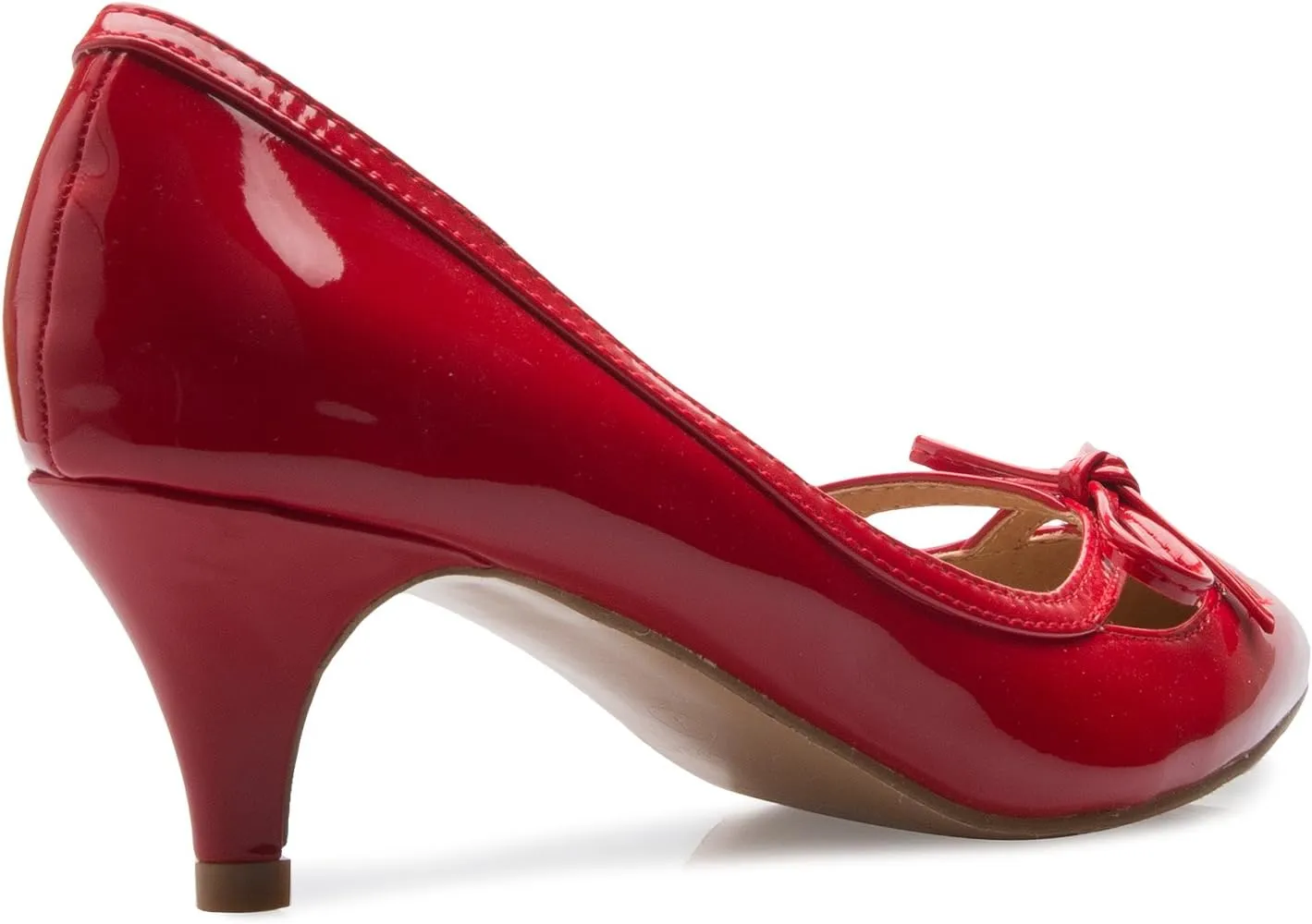 Women¡¯s Classic Closed Toe D'Orsay Bow Kitten Heel Pump | Dress, Work, Party Mid Heeled Pumps