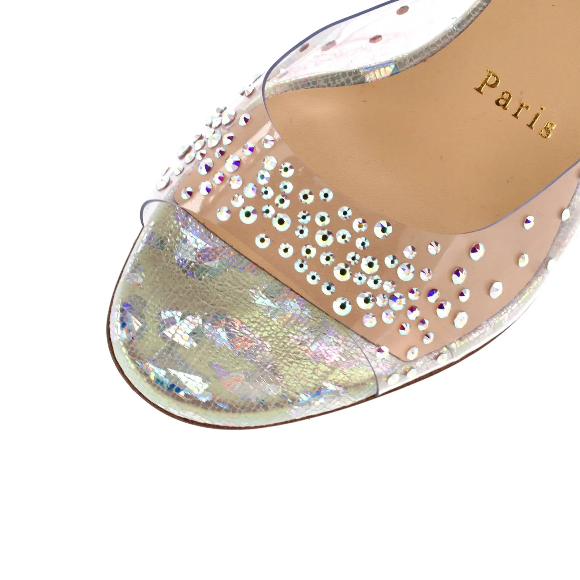 Women's Degramule Mule Sandals Embellished PVC and Leather 85