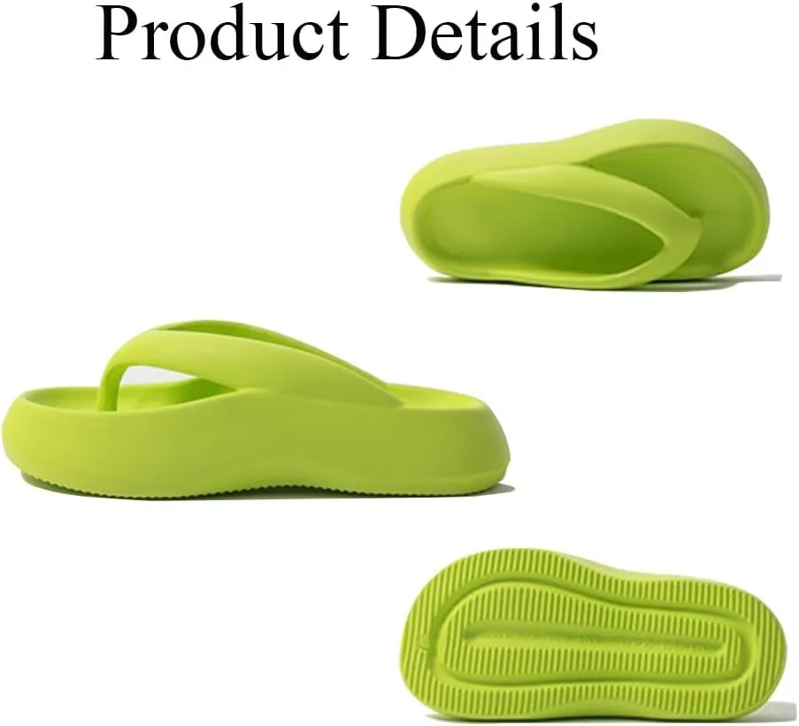 Women's Flip Flops, Fashionable Thick-soled Non-slip Flip Flops for Home,Outdoor,Beach and Seaside for Ladies
