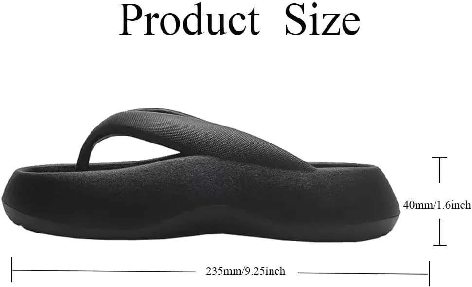 Women's Flip Flops, Fashionable Thick-soled Non-slip Flip Flops for Home,Outdoor,Beach and Seaside for Ladies