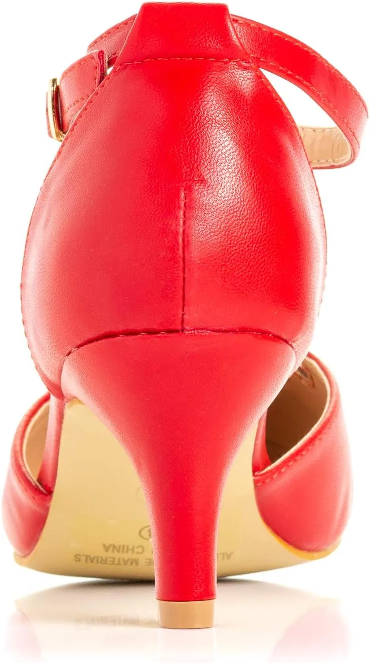 Women's Jamie-01 Vintage Round Toe T-Strap Mary Jane Costume Dress High Heel Swing Shoe with Sexy 3" Heel for Every Flapper
