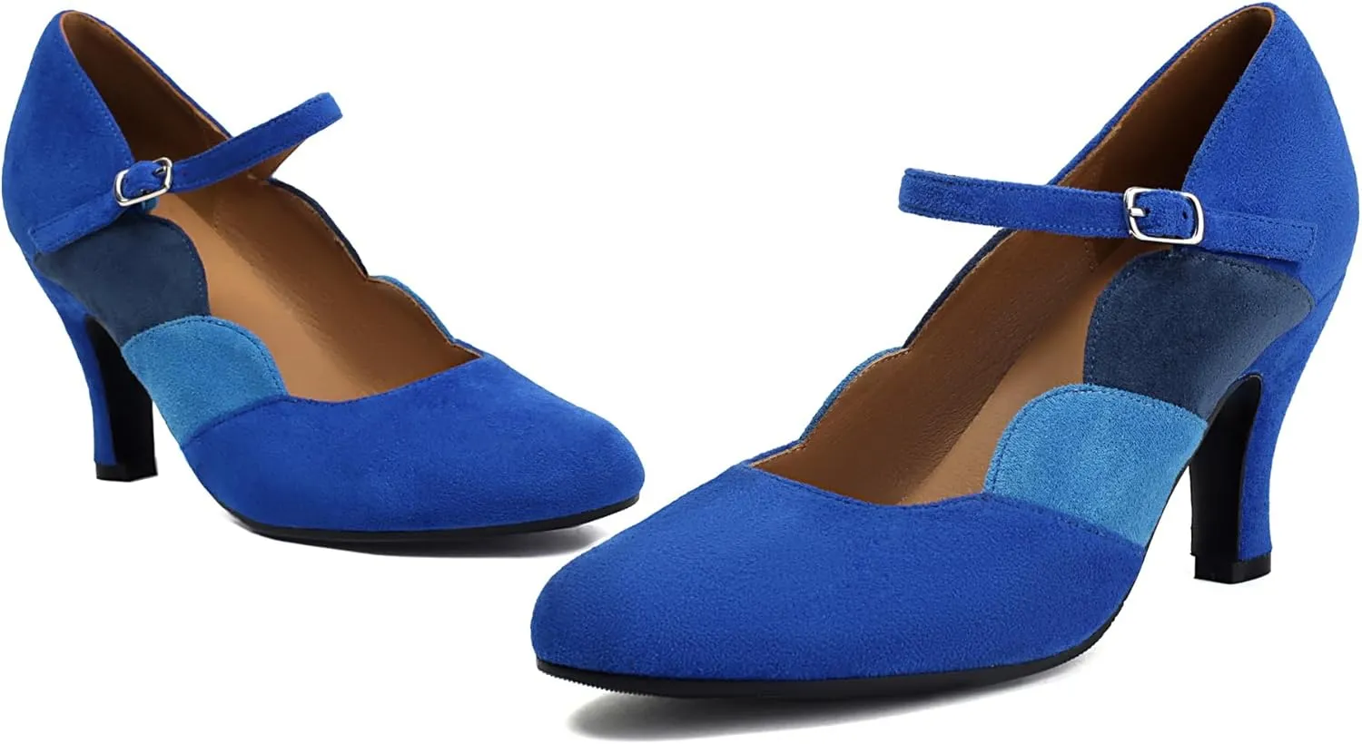 Women's Mary Jane Close Round Toe Vintage 1950s Heels Ankle Straps Retro 1920s Victorian Pumps 1930s Shoes