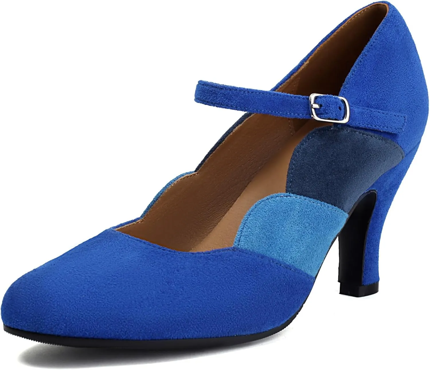 Women's Mary Jane Close Round Toe Vintage 1950s Heels Ankle Straps Retro 1920s Victorian Pumps 1930s Shoes
