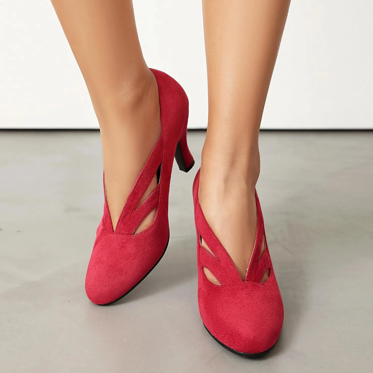 Women's Mary Jane Close Round Toe Vintage 1950s Heels Retro 1920s Victorian Pumps 1930s Shoes