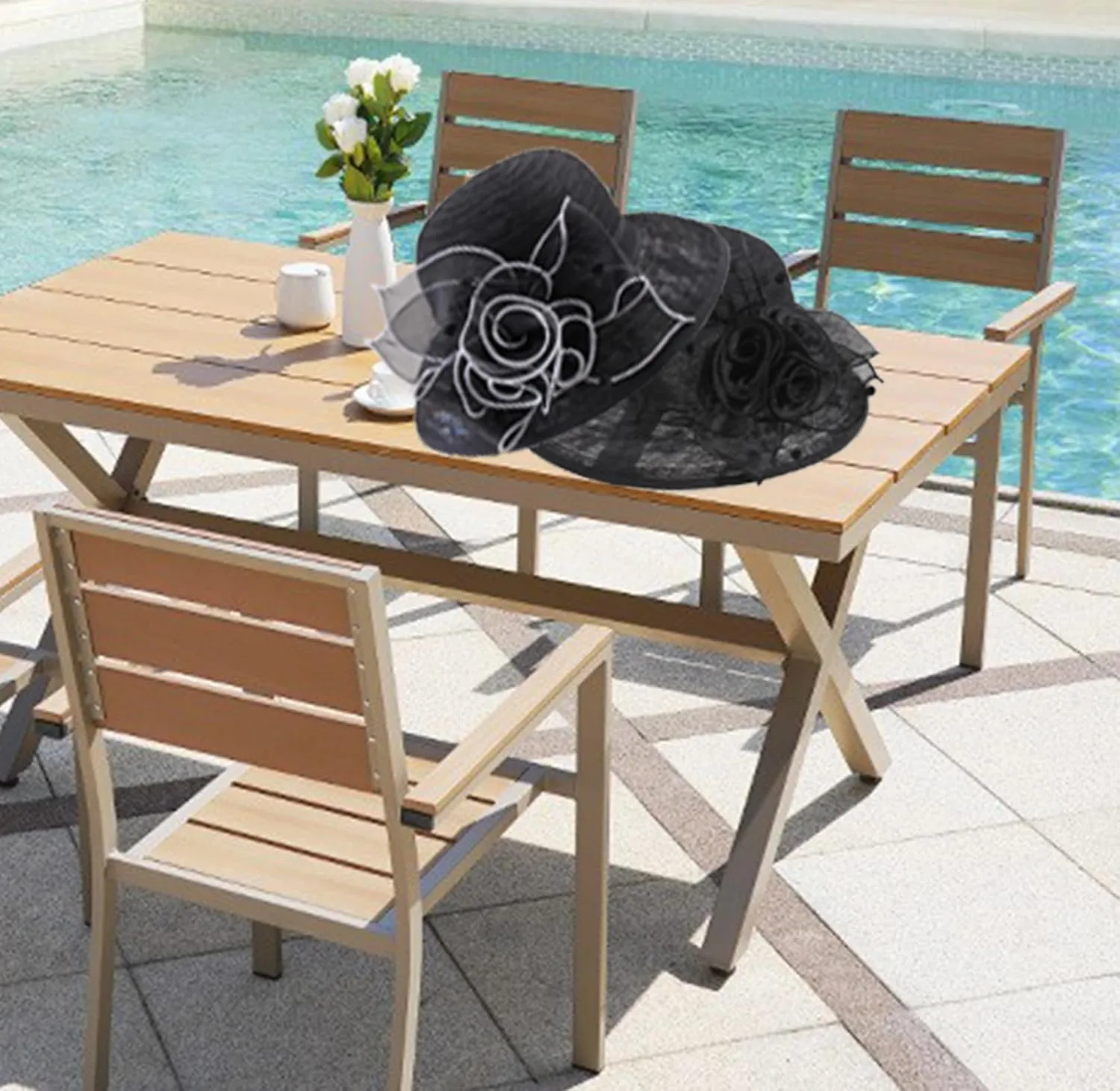 Women's Organza Cloche Bowler Hat Church Fascinator for Tea Party Bridal Wedding Dress Hat