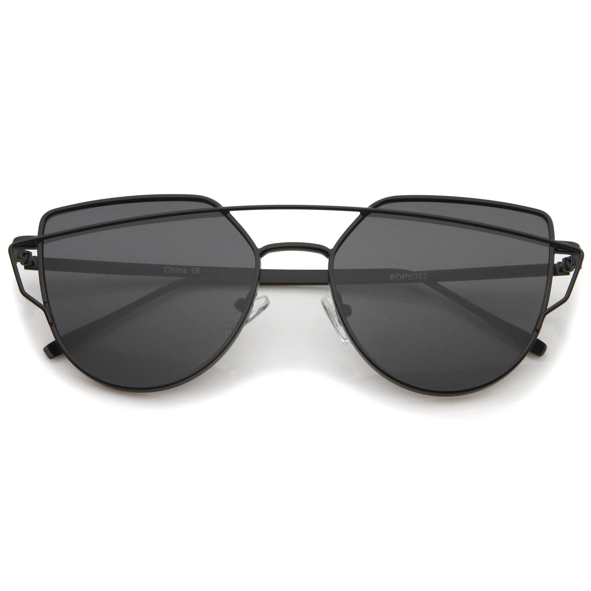 Women's Retro Modern Flat Mirror Lens Sunglasses A898