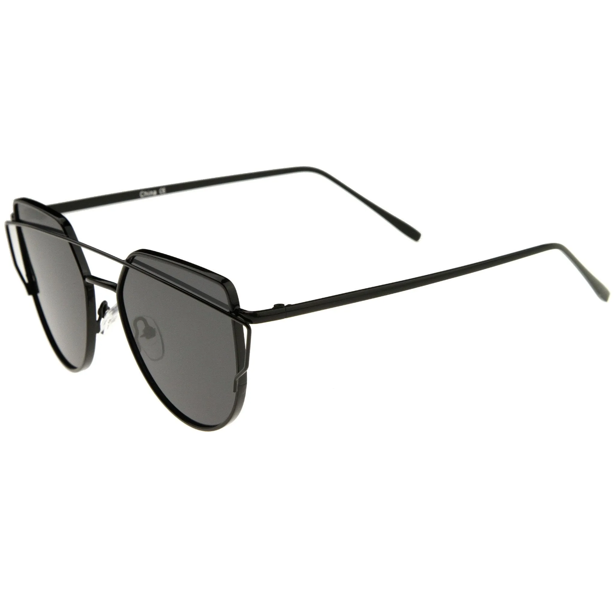 Women's Retro Modern Flat Mirror Lens Sunglasses A898