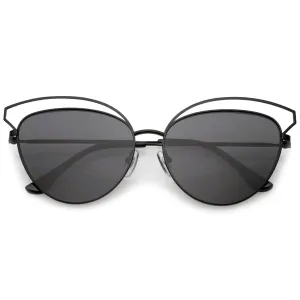 Women's Slim Laser Cut Cat Eye Sunglasses A759