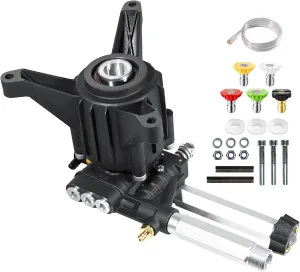 YAMATIC 7/8" Shaft Vertical Pressure Washer Pump, Front Inlet/Outlet 2600-3100 PSI @2.5 GPM Replacement Pump for Power, Compatible with Troybilt, AR, Craftsman