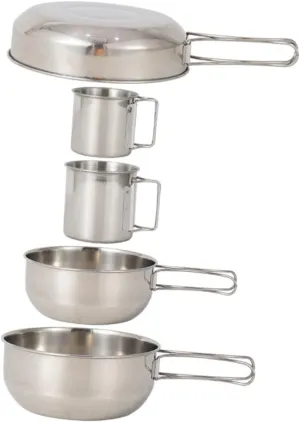 YARNOW Picnic Tools Camper Kit Stove Pans Plates Outdoor Backing Cookware Thermal Camping Table Kettle Camping