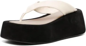 YDN Women's Comfortable Platform Open Toe Flip Flops Wedge Low Heel Slides Sandals Casual Daily Shopping Shoes Size 4-16 US