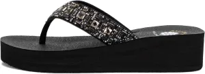 Yellow Box Women's Pria Flatform Sandal, Wedge Flip-Flop, Round Toe, MellowMat Collection