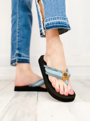 Yellowbox Fianni Flip Flop Shoes in Denim