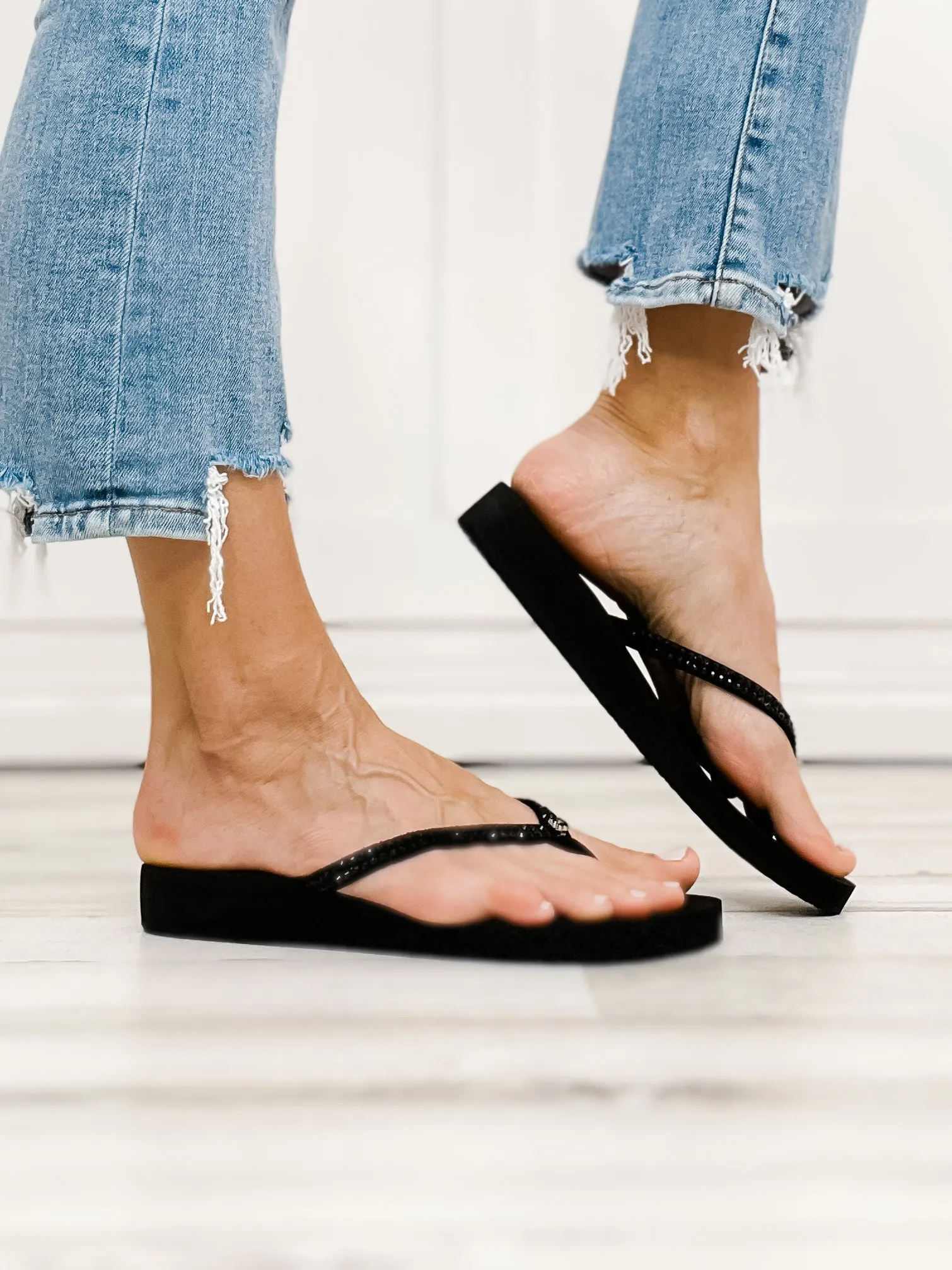 Yellowbox Jello Rhinestone Sandal in Solid Black