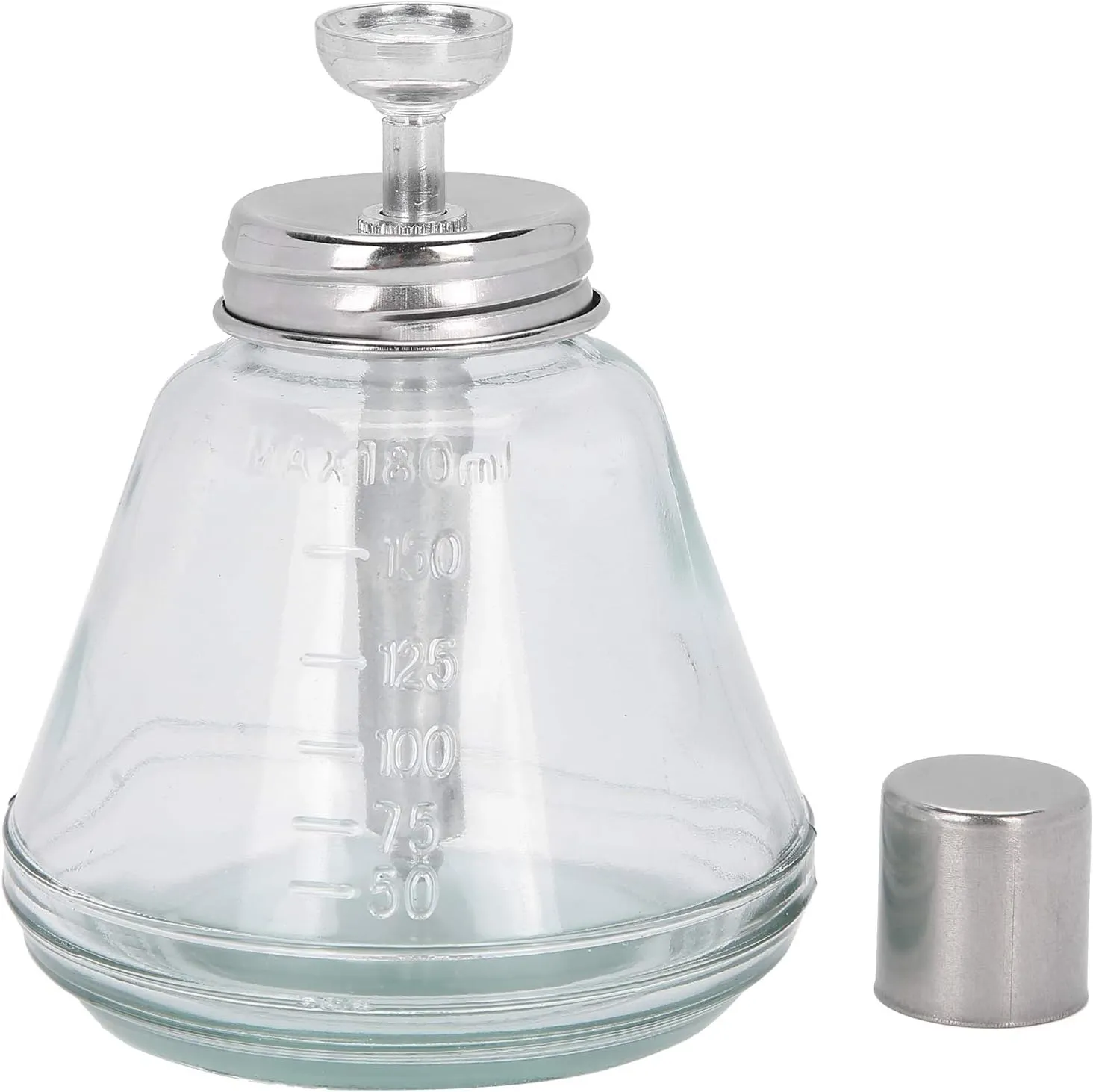 YUYTE Nail Art Remover Dispenser Pump Gel Polish Glass Empty Container Push Down Bottle, Press Type Liquid Pump Accessory with Top