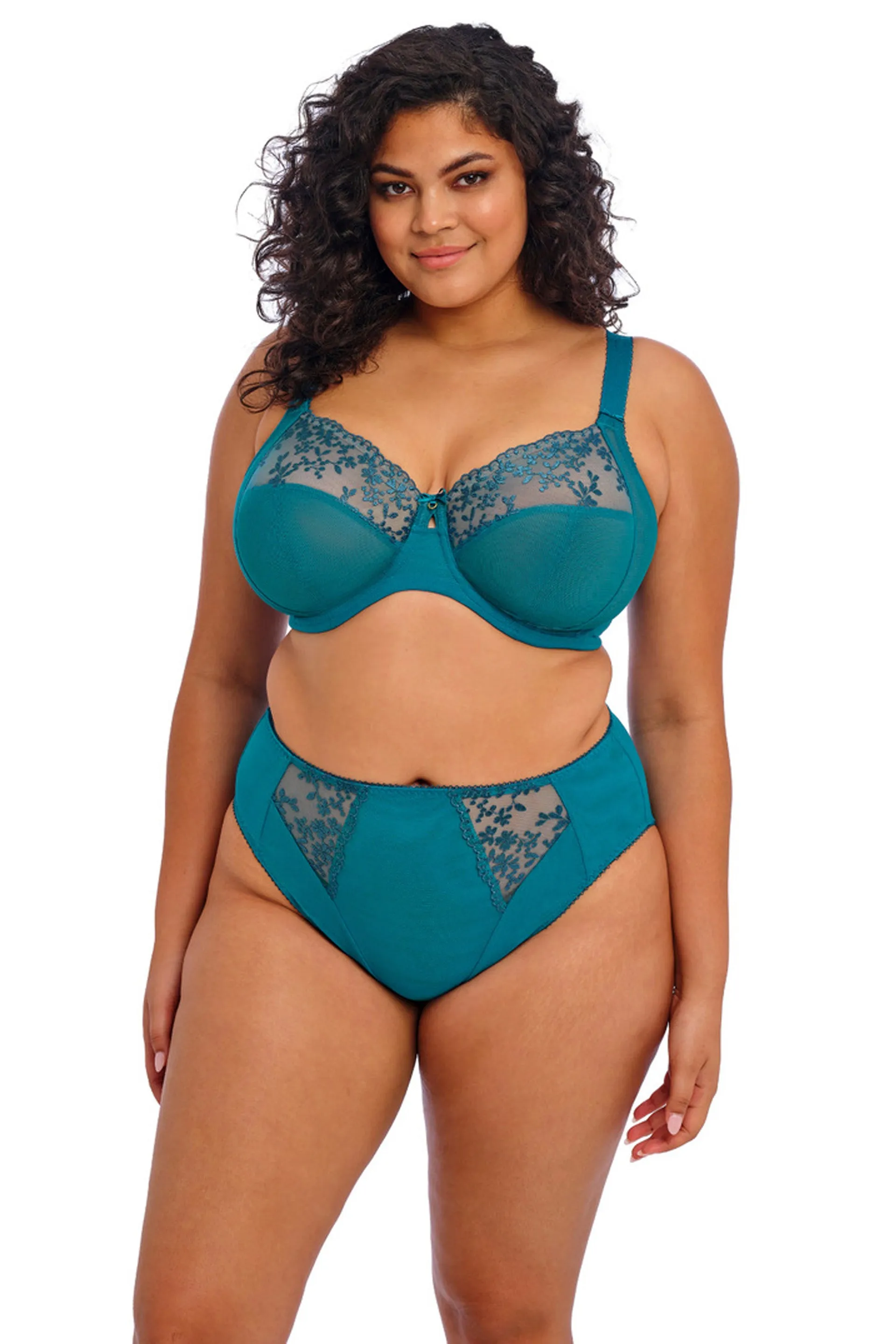 Zarla High Leg Brief Ocean Depths