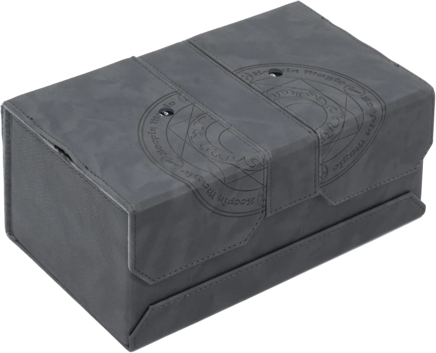 Zoopin 200 Card Deck Box for MTG ,CCG,TCG,Yugioh...With Two Built-in Life Counters and Two Card-trays plus one Dice/Token Tray (Black ) …