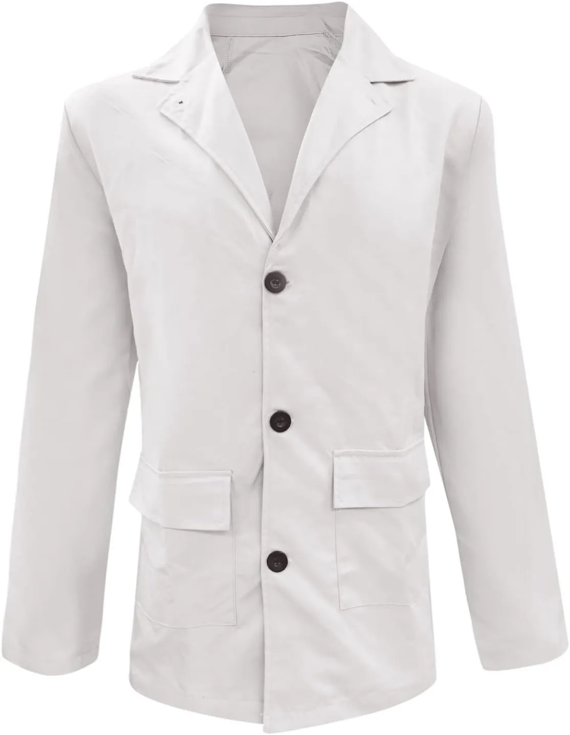ZYXTIM Men's Lightweight Casual Cropped Canvas Windproof Jacket Coat Loose Fit Button Down Lapel Solid Cardigan Coat